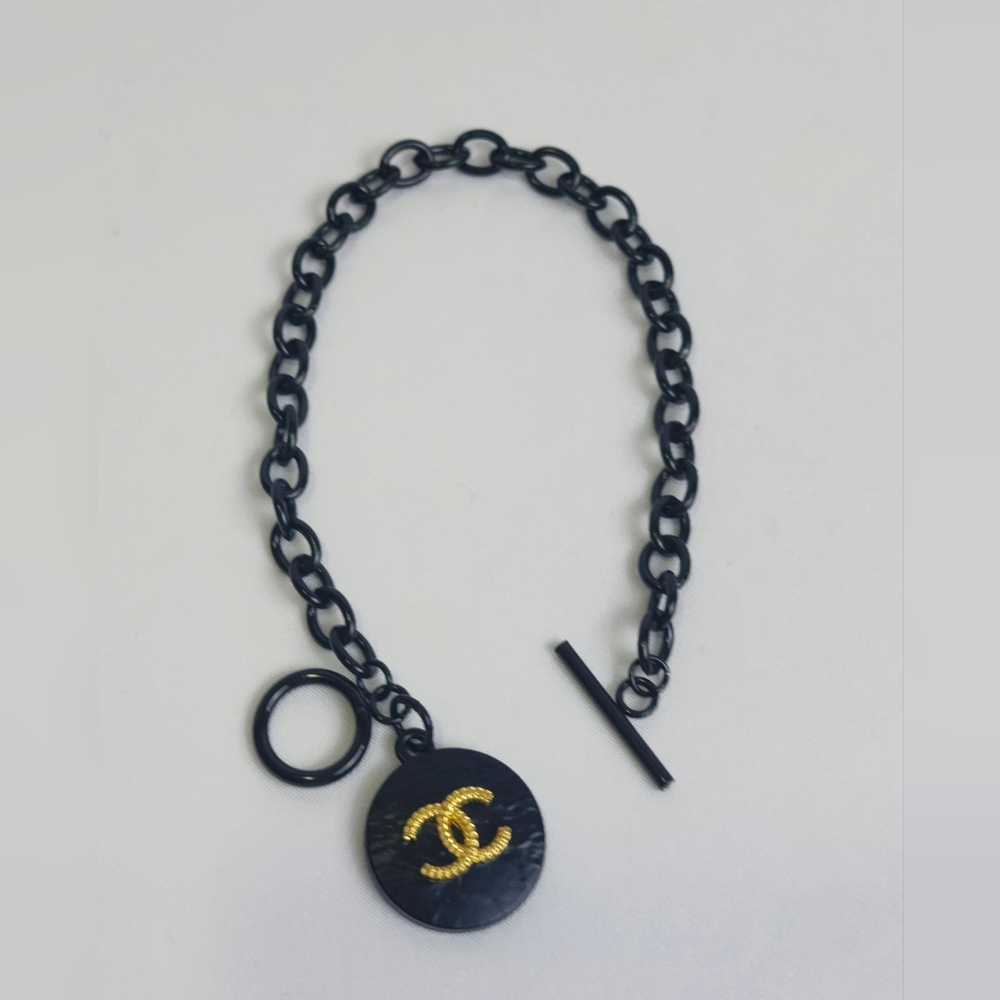 Chanel Black Chain Bracelet
